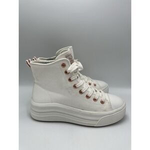Skechers Bobs‎ Women's Winnie High Top Sneakers 114500 White Size 6.5